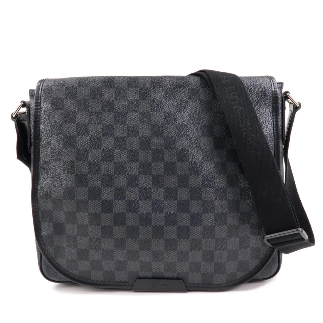 LOUIS VUITTON DAMIER GRAPHITE DANIEL MM SHOULDER BAG: Louis Vuitton Damier Graphite Daniel MM Shoulder Bag Brand: PRADA Type: wallet Material: Damier Canvas , Leather Color: Damier Graphite Size: D7cm(2.76")H29cm(11.42")W35.5cm(13.98") Accessories: N