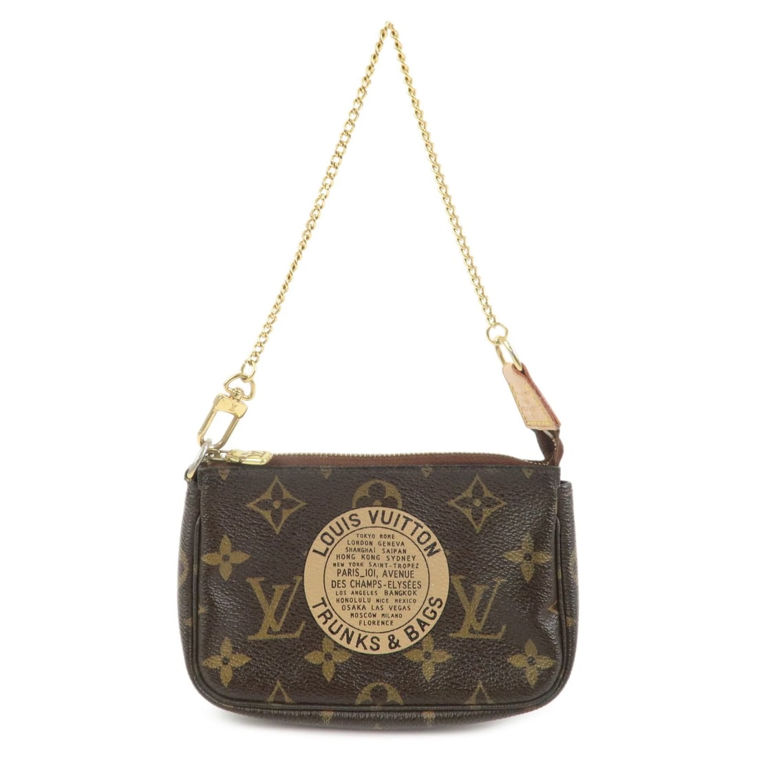 LOUIS VUITTON MONOGRAM T&B MINI POCHETTE ACCESSOIRES POUCH: Louis Vuitton Monogram T&B Mini Pochette Accessoires Pouch Brand: Louis Vuitton Type: hand bag Material: Monogram Canvas , Nume Leather Color: Monogram Size: W15cm(5.91")H10cm(3.94")D2.5cm(0.98")