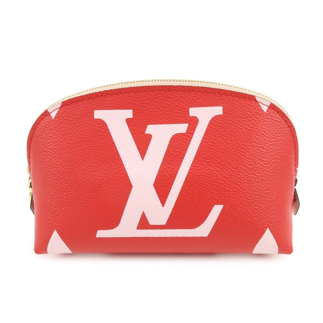 LOUIS VUITTON MONOGRAM GIANT POCHETTE COSMETIC: Louis Vuitton Monogram Giant Pochette Cosmetic Brand: Louis Vuitton Type: pouch Material: Monogram Canvas Color: Rouge Size: D?6cm(2.36")W?17cm(6.69")H?11cm(4.33") Accessories: None Access
