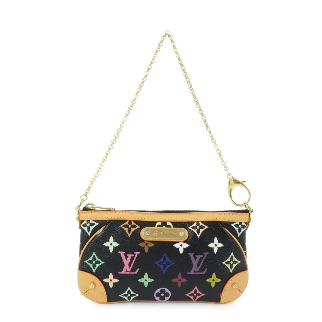 LOUIS VUITTON MONOGRAM MULTI COLOR POCHETTE MILLA: Louis Vuitton Monogram Multi Color Pochette Milla Brand: Louis Vuitton Type: shoulder bag Material: Monogram Canvas , Nume Leather Color: Noir Size: W20cm(7.87")H11cm(4.33")D1cm(0.39") Accessories