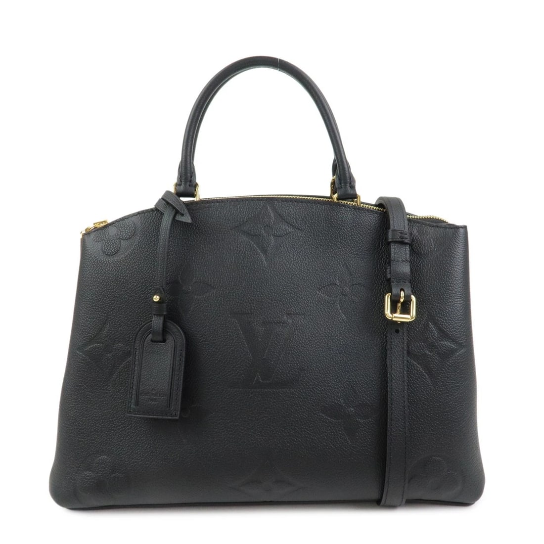 LOUIS VUITTON MONOGRAM EMPREINTE GRAND PALAIS: Louis Vuitton Monogram Empreinte Grand Palais Brand: Louis Vuitton Type: pouch Material: Empreinte Color: Noir Size: D15cm(5.91")W35cm(13.78")H24cm(9.45") Accessories: None Accessories Not