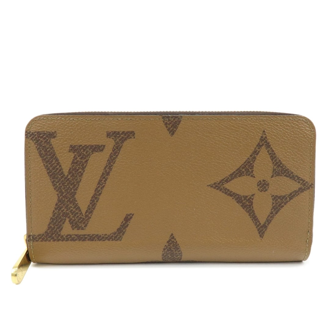 LOUIS VUITTON GIANT MONOGRAM REVERSE ZIPPY LONG WALLET: Louis Vuitton Giant Monogram Reverse Zippy Long Wallet Brand: louis vuitton Type: long wallet Material: Monogram Canvas Color: Beige , Brown Size: W19.5cm(7.68")H10cm(3.94")D2.5cm(0.98") Accessori