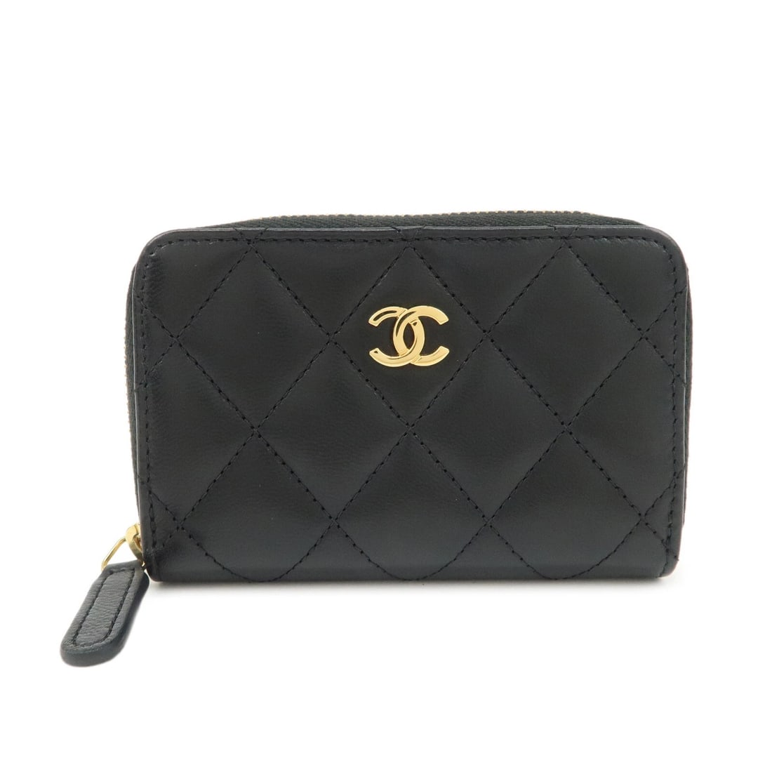 CHANEL MATELASSE CAVIAR SKIN CLASSIC ZIPPY COIN CASE USED F/S: CHANEL Matelasse Caviar Skin Classic Zippy Coin Case Used F/S Brand: gucci Type: wallet Material: Caviar skin Color: Black / Gold Size: W11 × H7.5 × D2cm (4.33"/2.95"/0.79") Accessories: None