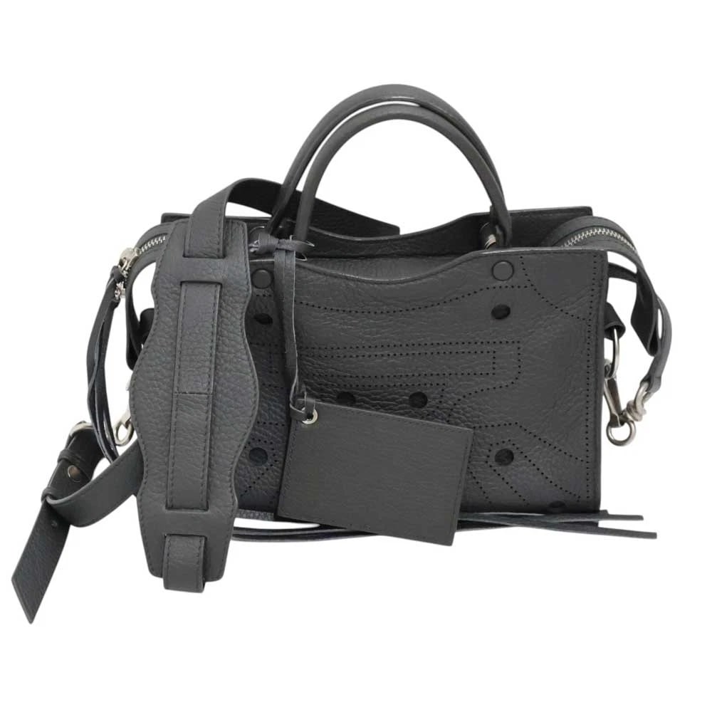 BALENCIAGA BLACKOUT CITY XS 2WAY BAG LEATHER WITH DUST BAG: Balenciaga Blackout City XS 2WAY Bag Leather with Dust Bag Brand: BALENCIAGA Type: Handbag Material: leather Color: none Size: W24cm x H16cm x D10cm Accessories: None Accessories Notice: W