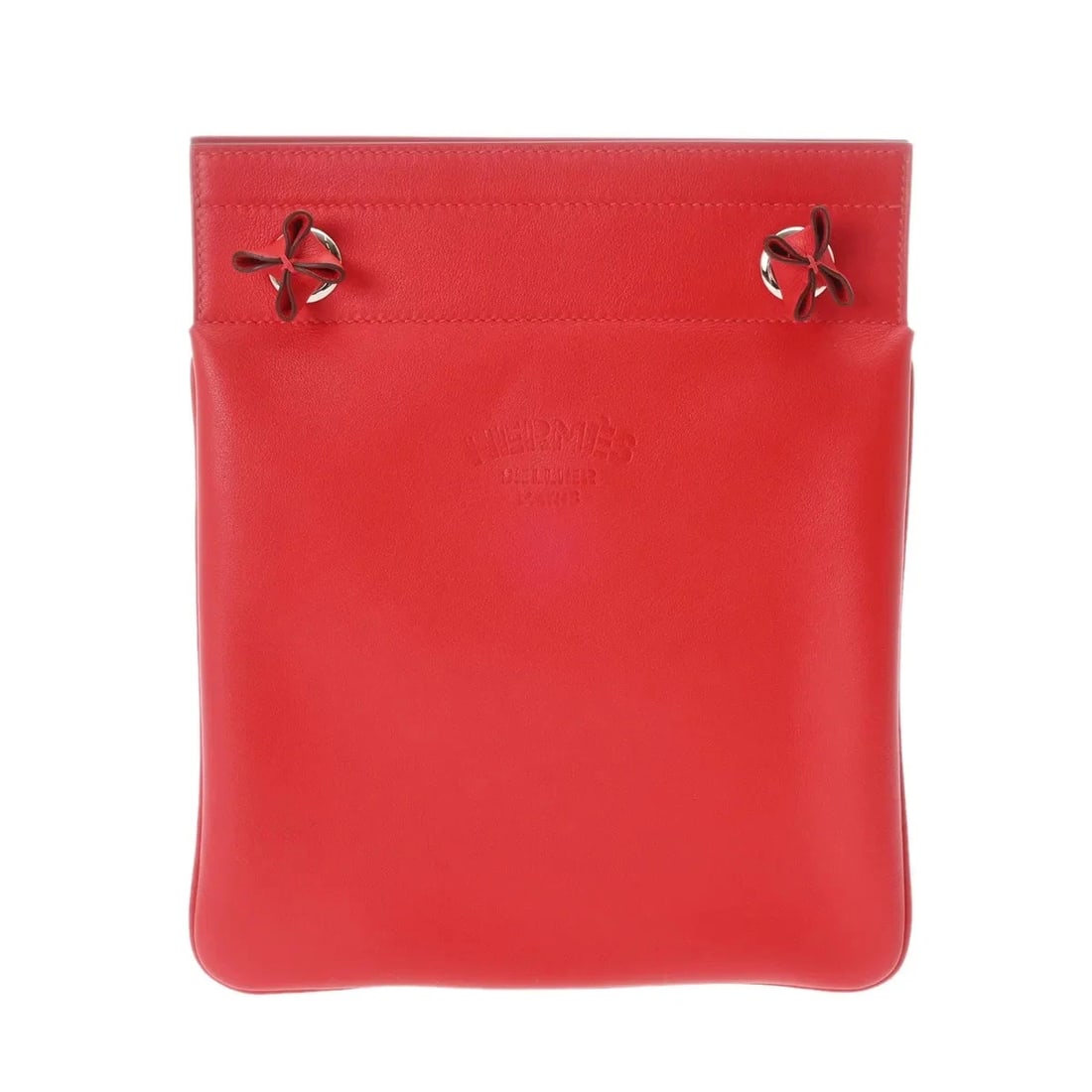 HERMES HANDBAG SHOULDER BAG SWIFT LEATHER SILVER: Hermes Handbag Shoulder Bag Swift Leather Silver Brand: Hermes Type: Shoulder Bag Material: Swift Leather Color: Silver Size: W 19cm / H 23cm Accessories: None Accessories Notice: When pur