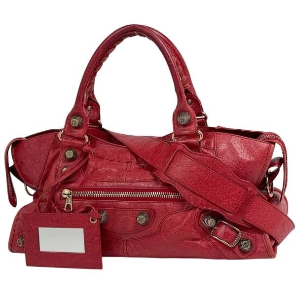 BALENCIAGA THE GIANT PART-TIME 2WAY SHOULDER BAG: Balenciaga The Giant Part-Time 2WAY Shoulder Bag Brand: Balenciaga Type: The Giant Part-Time Material: Exterior Material Leather Color: Exterior Color Red Size: Depth 18 cm Width 43 cm Height 21 cm