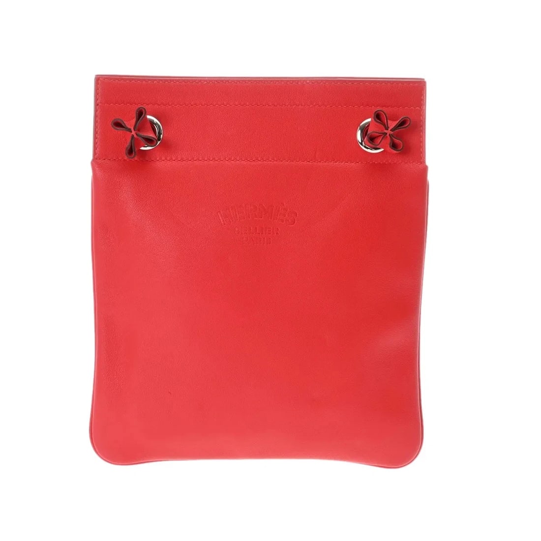 HERMES HANDBAG SHOULDER BAG SWIFT LEATHER SILVER: Hermes Handbag Shoulder Bag Swift Leather Silver Brand: Hermes Type: Shoulder Bag Material: Swift Leather Color: Silver Size: W 20cm / H 23cm Accessories: None Accessories Notice: When pur
