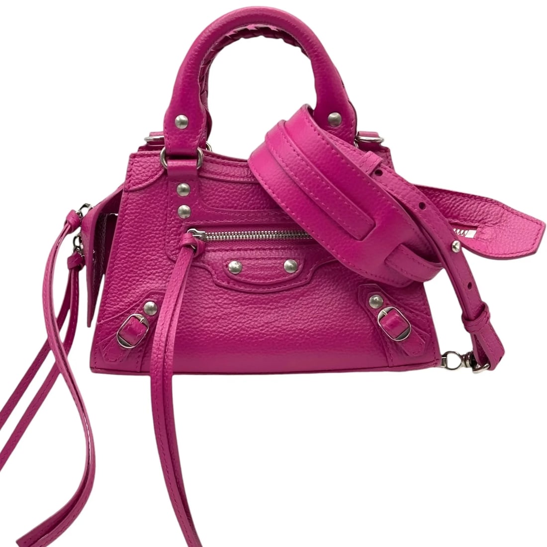 BALENCIAGA NEO CLASSIC NANO CITY LEATHER SHOULDER BAG: BALENCIAGA Neo Classic Nano City Leather Shoulder Bag Brand: Balenciaga Type: Shoulder Bag Material: Leather Color: none Size: W18cm x H11.5cm x D7cm Accessories: None Accessories Notice: