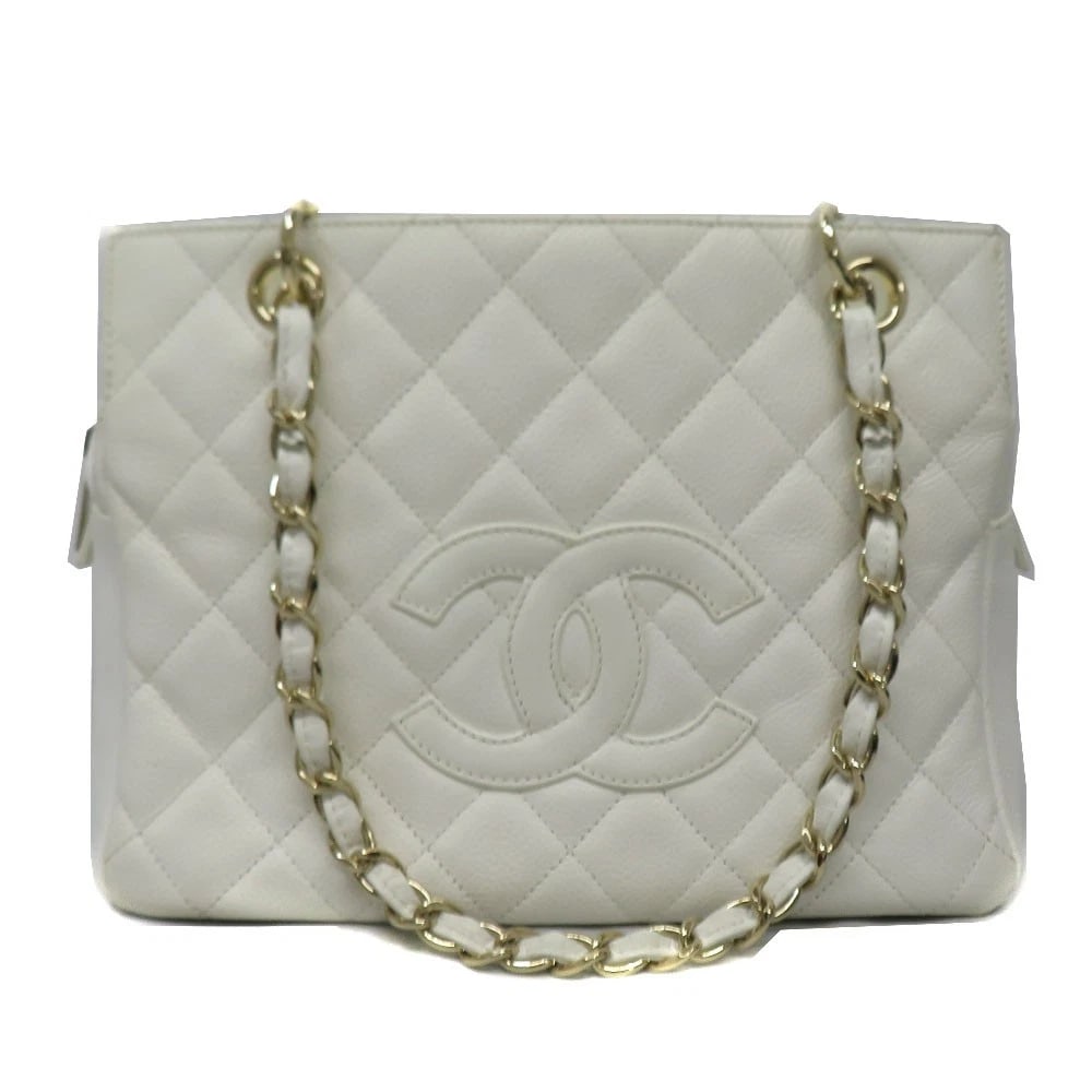 CHANEL TIMELESS CHAIN TOTE BAG CAVIAR SKIN GOLD HARDWARE WITH DUST BAG: Chanel Timeless Chain Tote Bag Caviar Skin Gold Hardware with Dust Bag Brand: CHANEL Type: Handbag Material: Caviar Skin Color: none Size: W25cm x H19cm x D14cm Accessories: None Accessori