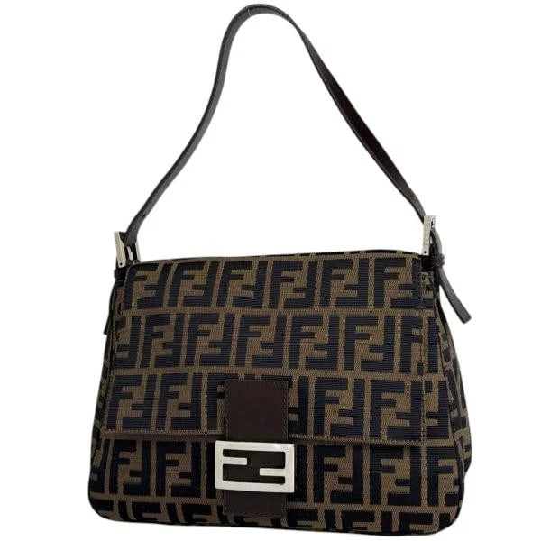 FENDI ZUCCA PATTERN SHOULDER BAG HANDBAG SHOULDER MAMMA BAGUETTE CANVAS: Fendi Zucca Pattern Shoulder Bag Handbag Shoulder Mamma Baguette Canvas Brand: Fendi Type: Zucca Pattern Shoulder Bag Material: Canvas Leather Color: Brown Size: Depth 11 cm Width 28 cm Height 20 cm
