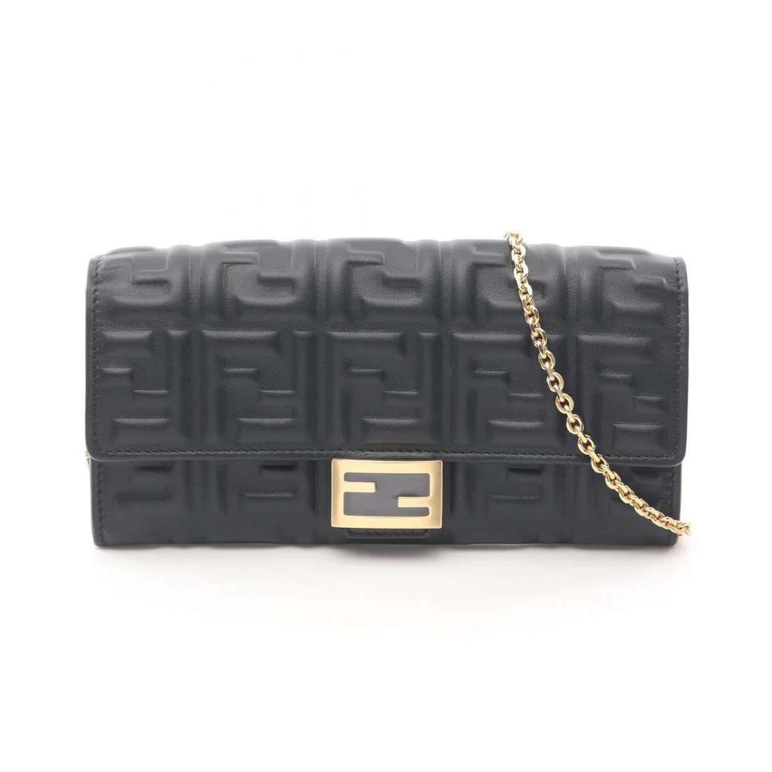FENDI BAGUETTE SHOULDER BAG BLACK LEATHER (1 of 2)