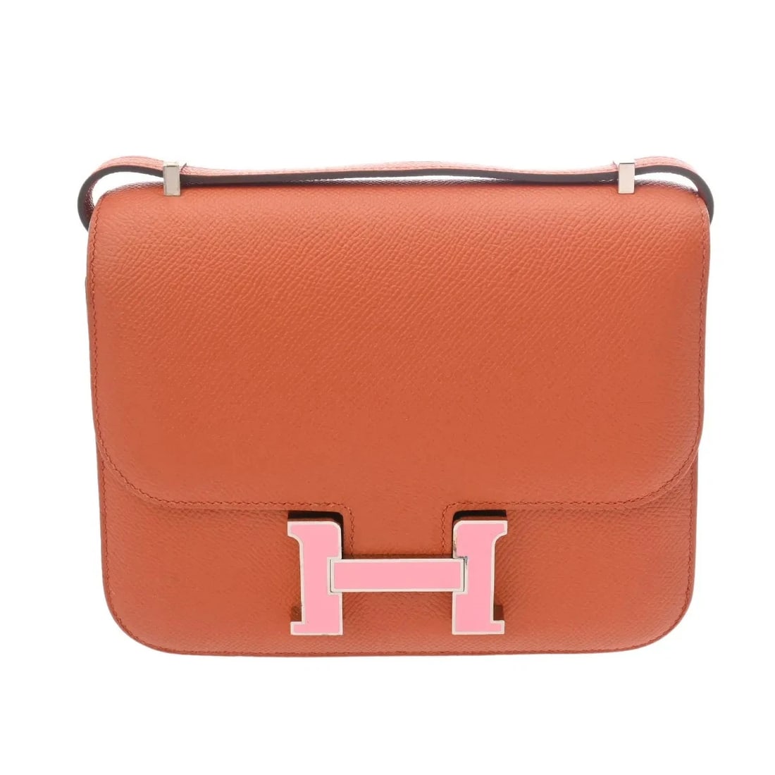HERMES CONSTANCE3 18 SHOULDER BAG EPSOM LEATHER SILVER: Hermes Constance3 18 Shoulder Bag Epsom Leather Silver Brand: Hermes Type: Shoulder Bag Material: Epsom Leather Color: Silver Size: W 18cm / H 15cm Accessories: None Accessories Notice: Wh