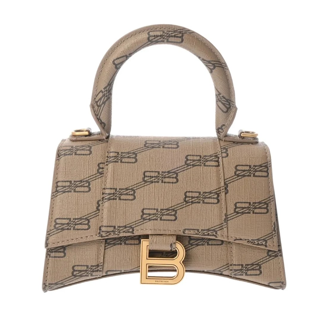 BALENCIAGA XS HANDBAG PVC GOLD, BEIGE: Balenciaga XS Handbag PVC Gold, Beige Brand: Balenciaga Type: Handbag Material: PVC Color: Gold, Beige Size: W 19cm / H 12cm / D 6.5cm Accessories: None Accessories Notice: When purchasing