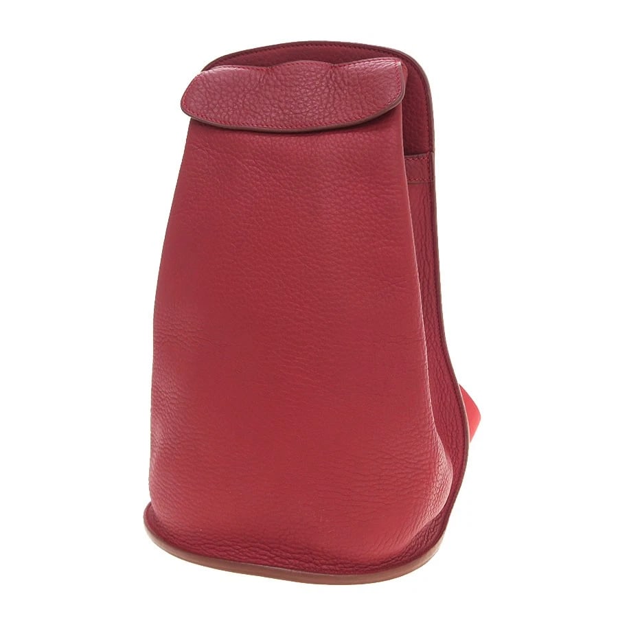 HERMÈS SHELPA MARINE RED TOGO LEATHER SHOULDER BAG (1 of 5)