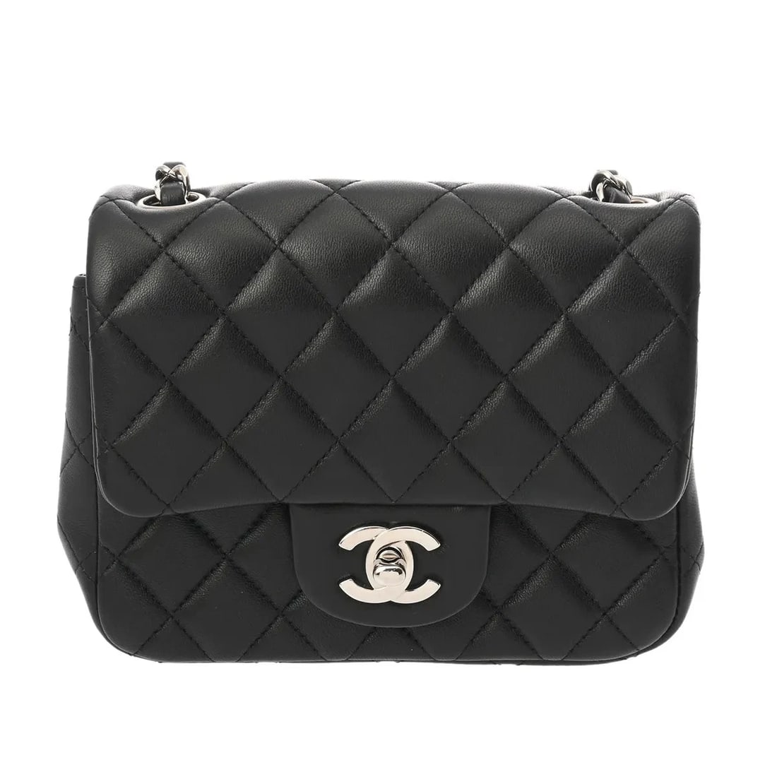 CHANEL CM SHOULDER BAG LAMBSKIN BLACK, SILVER: Chanel cm Shoulder Bag Lambskin Black, Silver Brand: Chanel Type: Shoulder Bag Material: Lambskin Color: Black, Silver Size: W 16.5cm / H 13cm / D 7.5cm Accessories: None Accessories Notic