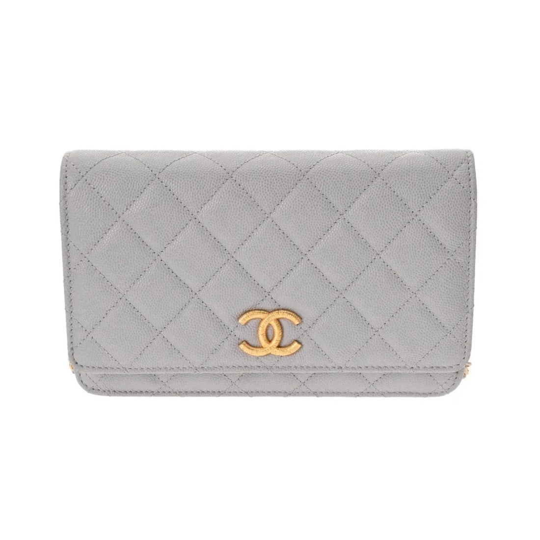 CHANEL CHAIN WALLET SHOULDER BAG GOLD, PURPLE, GRAY: Chanel Chain Wallet Shoulder Bag Gold, Purple, Gray Brand: Chanel Type: Shoulder Bag Material: Grained Calfskin Color: Gold, Purple, Gray Size: W 19cm / H 12cm / D 3cm Accessories: None Ac