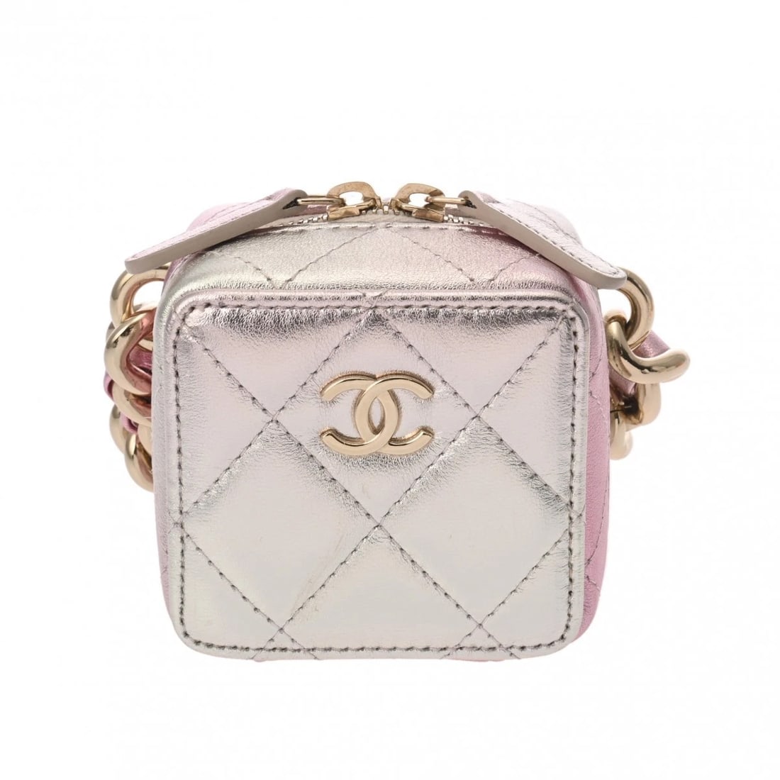 CHANEL HANDBAG SHOULDER BAG CHAMPAGNE, SILVER, GOLD, PINK: Chanel Handbag Shoulder Bag Champagne, Silver, Gold, Pink Brand: Chanel Type: Shoulder Bag Material: Lambskin Color: Champagne, Silver, Gold, Pink Size: W 7.5cm / H 7cm / D 6.5cm Accessories: None