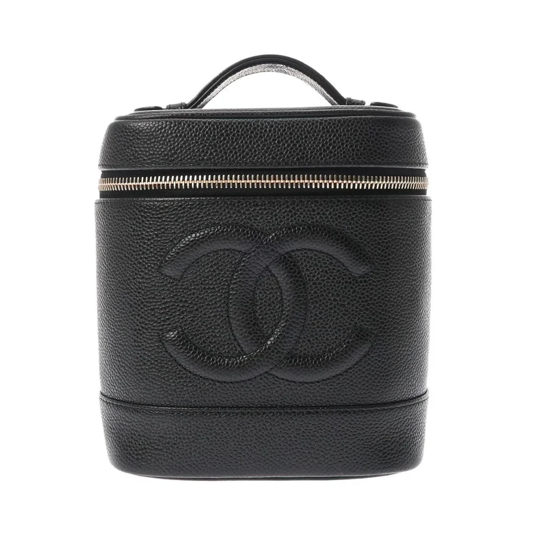 CHANEL HANDBAG A01998 HANDBAG CAVIAR SKIN BLACK, GOLD (1 of 6)