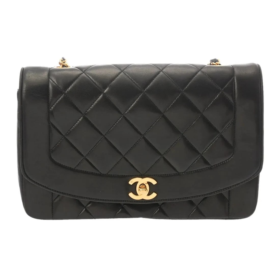 CHANEL SHOULDER BAG LAMBSKIN BLACK, GOLD: Chanel Shoulder Bag Lambskin Black, Gold Brand: Chanel Type: Shoulder Bag Material: Lambskin Color: Black, Gold Size: W 25cm / H 16cm / D 7cm Accessories: None Accessories Notice: When pur