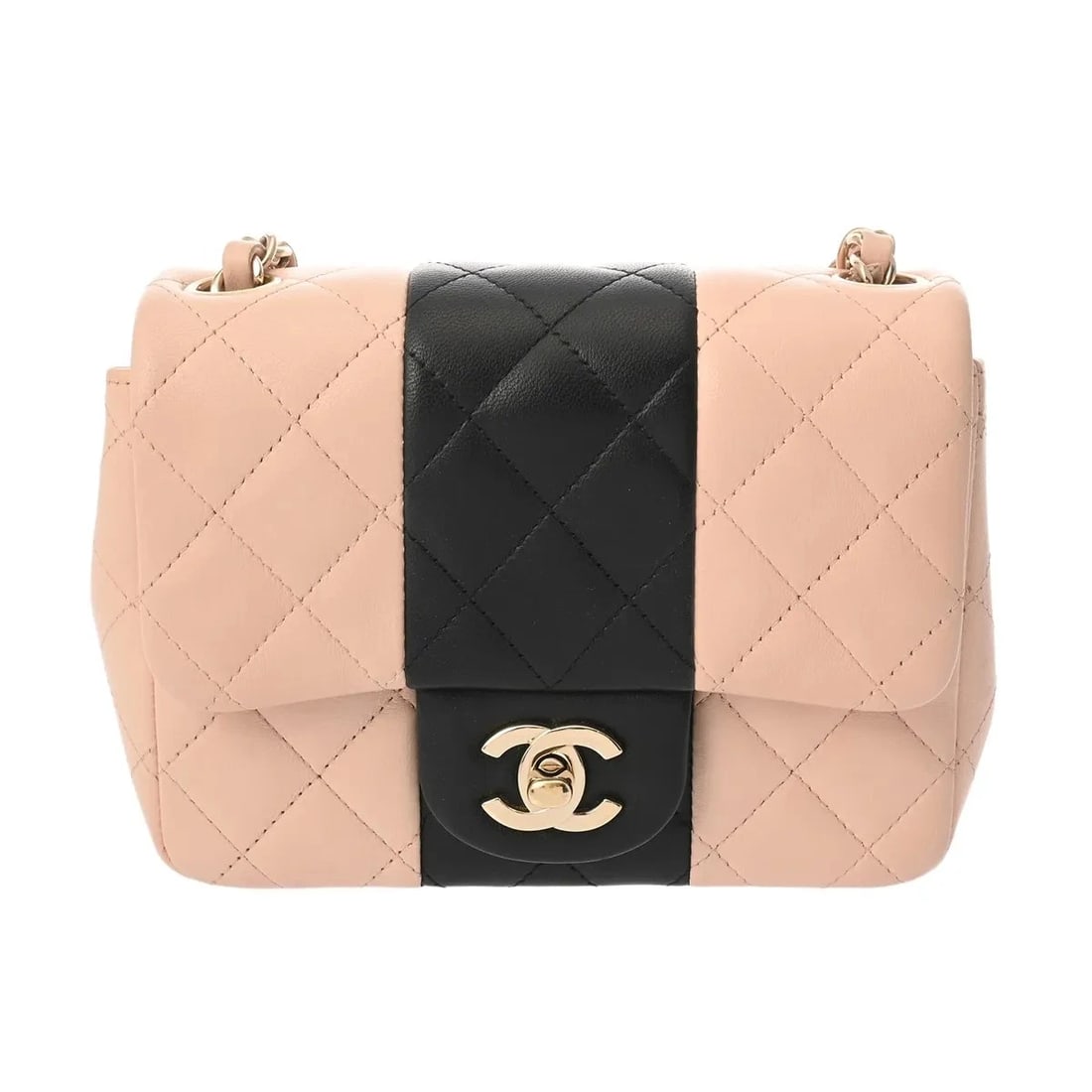 CHANEL CM SHOULDER BAG LAMBSKIN CHAMPAGNE: Chanel cm Shoulder Bag Lambskin Champagne Brand: Chanel Type: Shoulder Bag Material: Lambskin Color: Champagne, Gold, Beige, Pink Size: W 16.5cm / H 13cm / D 7cm Accessories: None Accessor