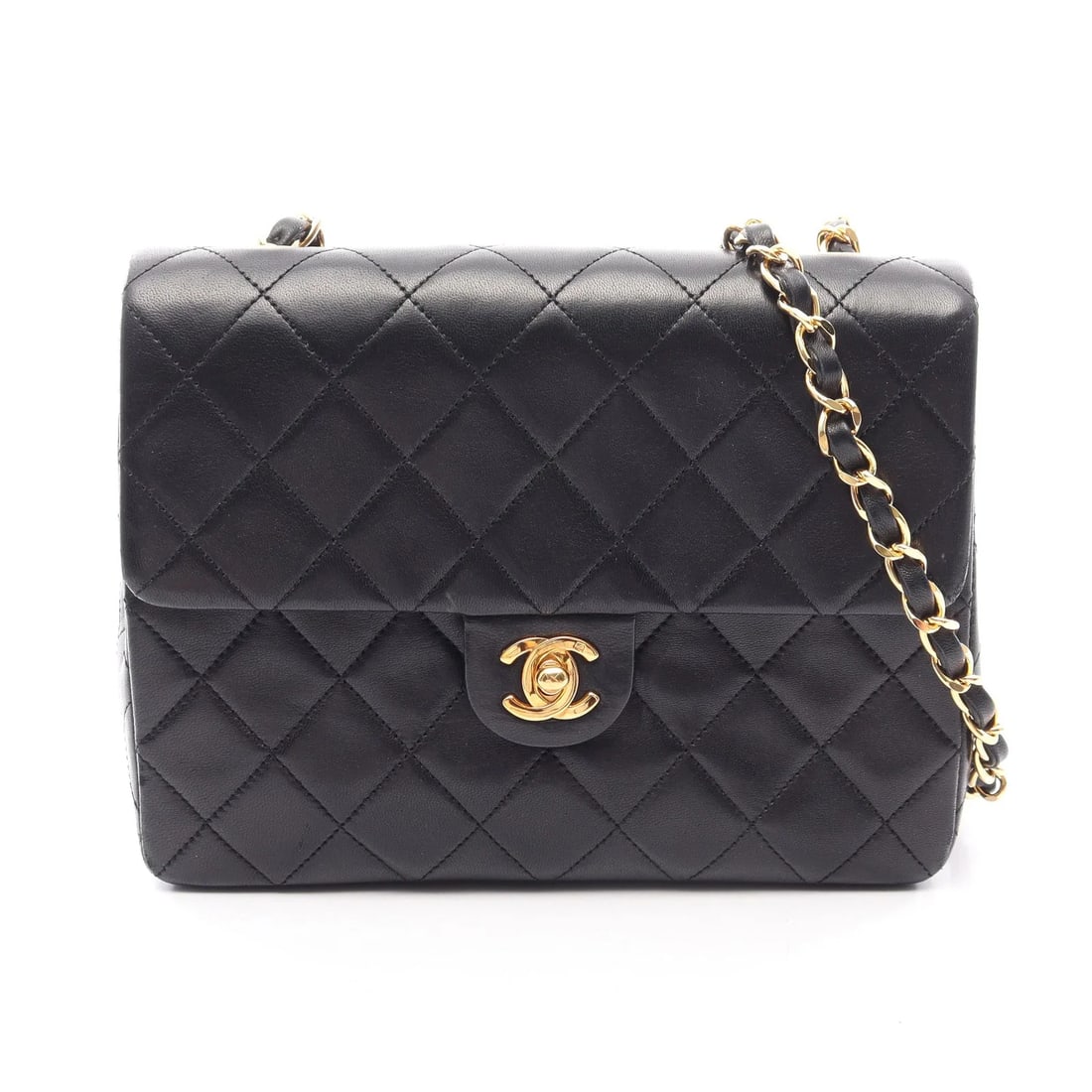 CHANEL MATELASSE 20 SHOULDER BAG BLACK LAMBSKIN LEATHER: Chanel Matelasse 20 Shoulder Bag Black Lambskin Leather Brand: Chanel Type: Shoulder Bag Material: Lambskin Leather Color: Black Size: W20cm x H15cm x D6cm Accessories: None Accessories No