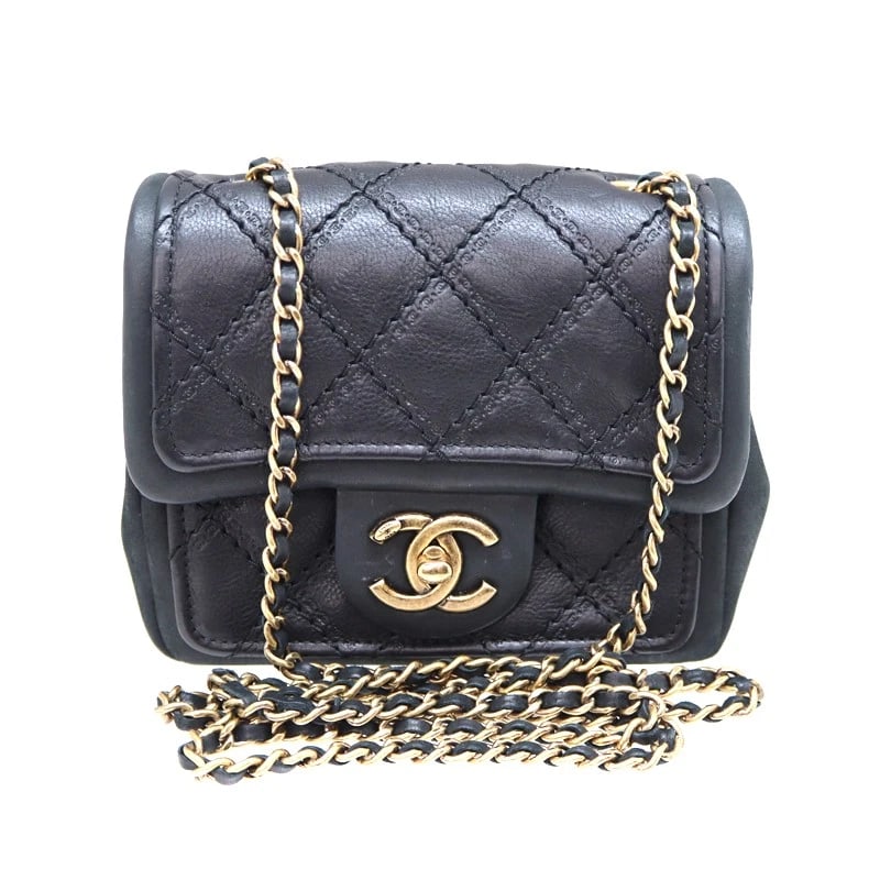 CHANEL MINI MATELASSÉ SHOULDER BAG LEATHER BLACK BOX GUARANTEE CARD: Chanel Mini Matelassé Shoulder Bag Leather Black Box Guarantee Card Brand: CHANEL Type: Handbag Material: leather Color: Black with gold hardware Size: W15.5cm x H13cm x D6cm Accessories: None