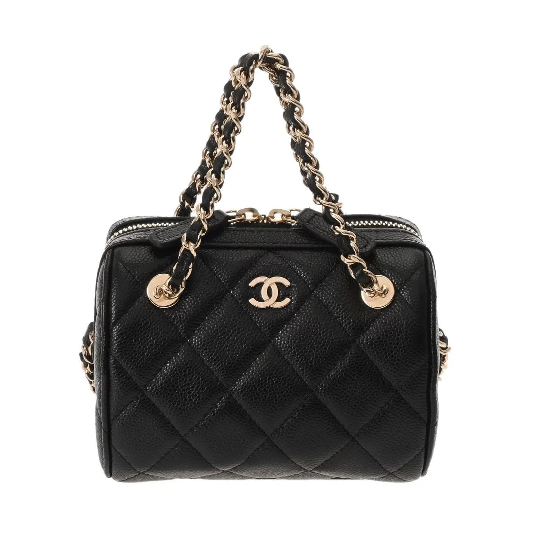CHANEL HANDBAG SHOULDER BAG CHAMPAGNE, BLACK, GOLD (1 of 6)