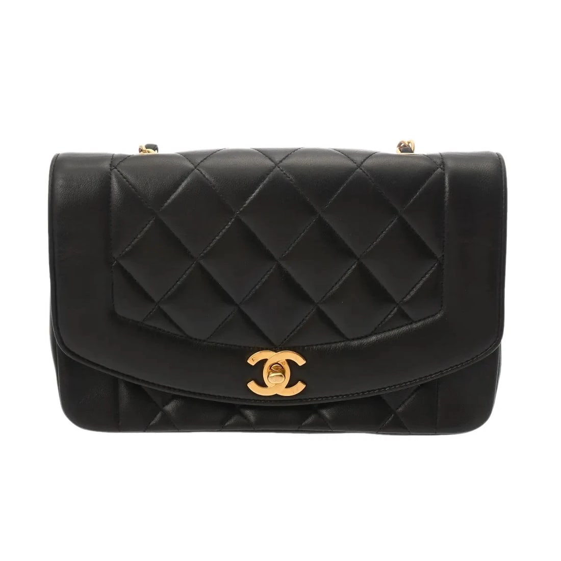 CHANEL HANDBAG SHOULDER BAG LAMBSKIN BLACK, GOLD: Chanel Handbag Shoulder Bag Lambskin Black, Gold Brand: Chanel Type: Shoulder Bag Material: Lambskin Color: Black, Gold Size: W 22cm / H 14cm / D 7cm Accessories: None Accessories Notice: