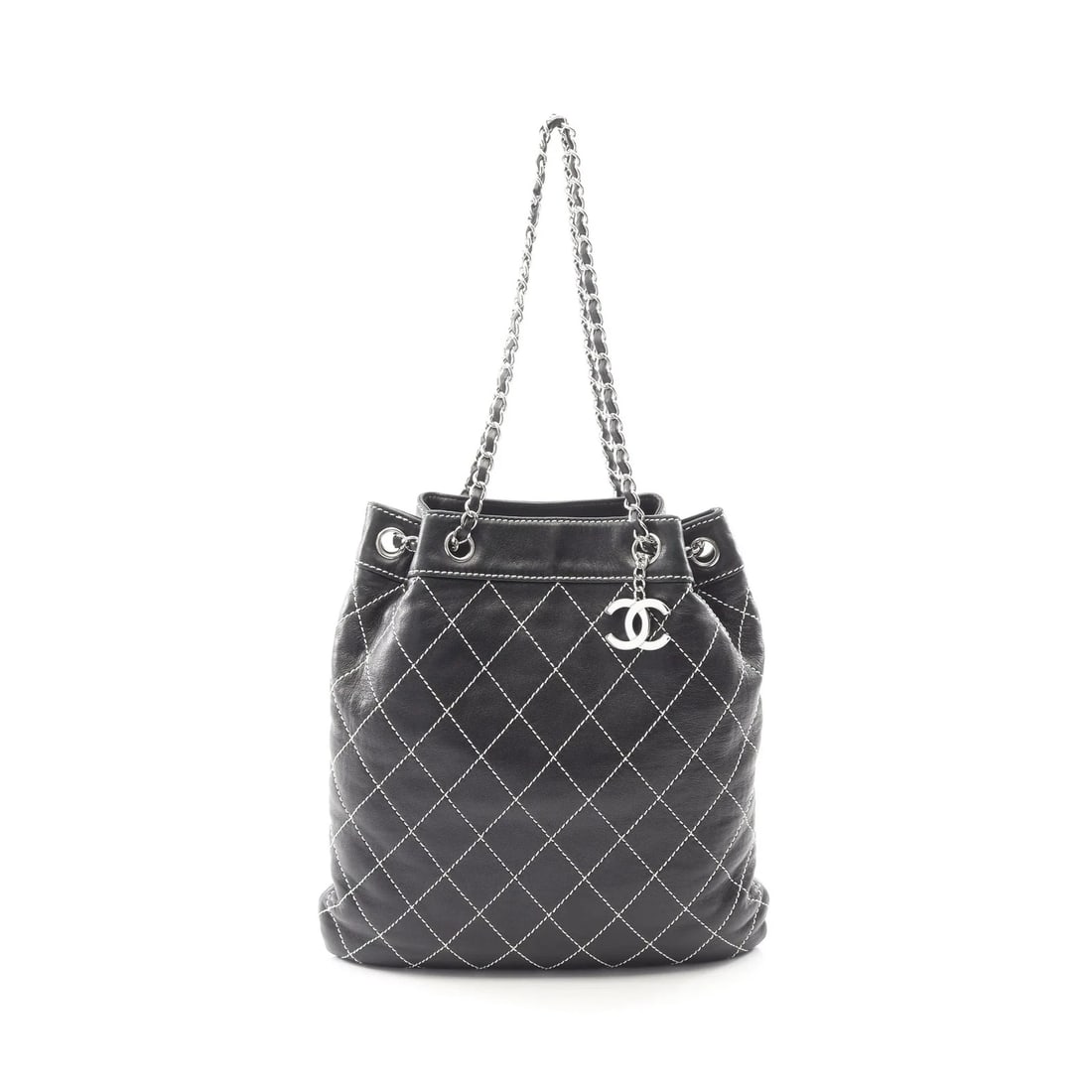 CHANEL CHAIN SHOULDER SHOULDER BAG BLACK LAMBSKIN LEATHER: Chanel Chain Shoulder Shoulder Bag Black Lambskin Leather Brand: Chanel Type: Shoulder Bag Material: Lambskin Leather Color: Black Size: W31cm x H34cm x D3cm Accessories: None Accessories