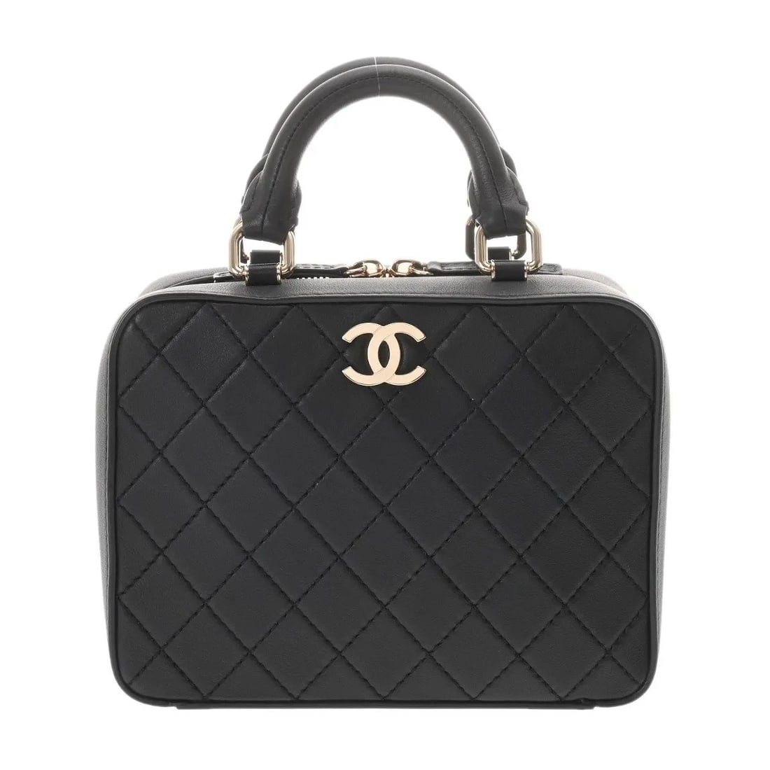 CHANEL HANDBAG AS1286 HANDBAG CALFSKIN BLACK, GOLD: Chanel Handbag AS1286 Handbag Calfskin Black, Gold Brand: Chanel Type: Handbag Material: Calfskin Color: Black, Gold Size: W 19.5cm / H 15cm / D 9.5cm Accessories: None Accessories Notice: