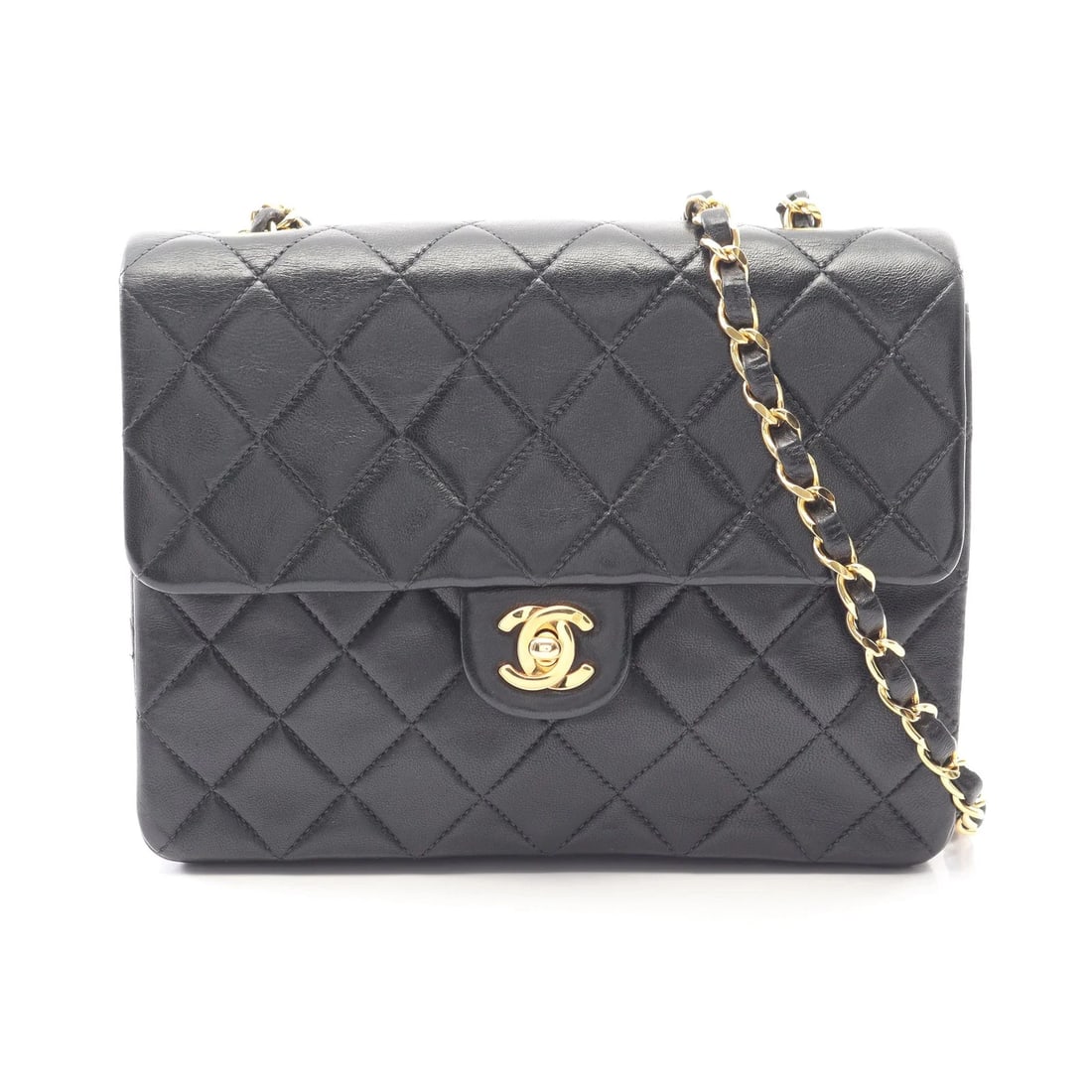 CHANEL MATELASSE 20 SHOULDER BAG BLACK LAMBSKIN LEATHER: Chanel Matelasse 20 Shoulder Bag Black Lambskin Leather Brand: Chanel Type: Shoulder Bag Material: Lambskin Leather Color: Black Size: W20cm x H15cm x D6cm Accessories: None Accessories No