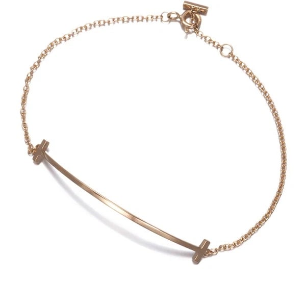 TIFFANY&CO. BRACELET18K 750 ROSE GOLD: Tiffany&Co. Bracelet18K 750 Rose Gold Brand: Tiffany & Co. Type: Bracelet Material: 18K / 750 / Rose Gold, Color: Rose Gold Size: Inner circumference: 17.5cm Design width: 5.6mm Accessories: None