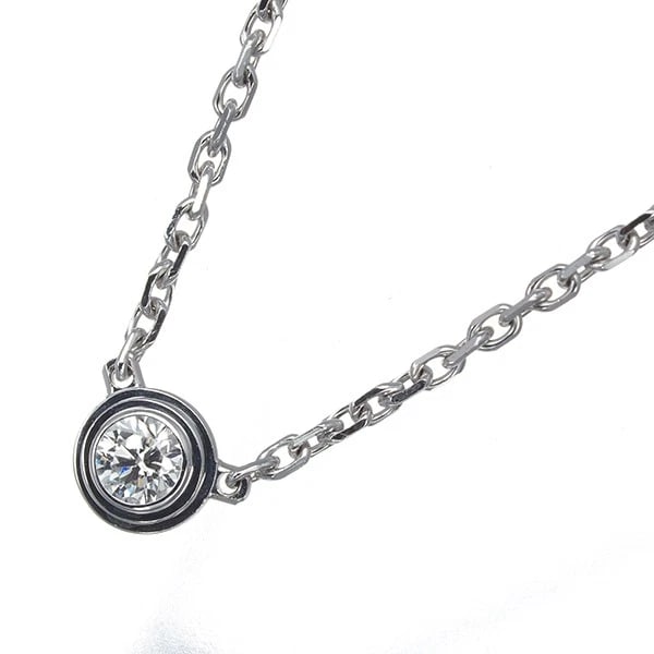 CARTIER NECKLACE DIAMOND D'AMOUR 18K: Cartier Necklace Diamond d'Amour 18K Brand: Cartier Type: Necklace Material: 18K / 750 / White Gold, Main Stone/Creation NATURAL Color: white gold Size: Necklace length: 38 / 41cm Pendant size: Diamet