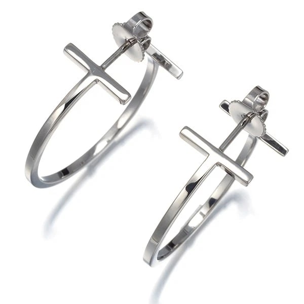 TIFFANY&CO. EARRINGS TIFFANY T WIRE HOOP MEDIUM: Tiffany&Co. Earrings Tiffany T Wire Hoop Medium Brand: Tiffany & Co. Type: Earrings Material: 18K / 750 / White Gold, Color: white gold Size: Design size: length 23.0 x width 23.3 x thickness 10.4mm