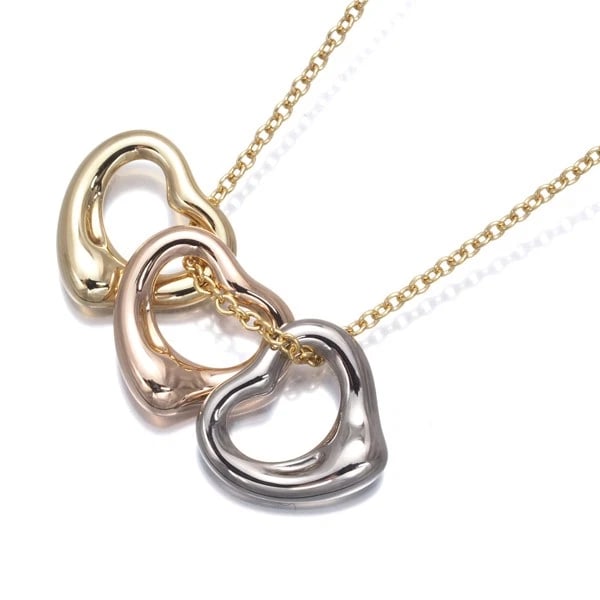 TIFFANY&CO. NECKLACE OPEN HEART 3COLOR 18K YG/WG/RG: Tiffany&Co. Necklace Open Heart 3color 18K YG/WG/RG Brand: Tiffany & Co. Type: Necklace Material: 18K / 750 / Yellow Gold 18K / 750 / White Gold 18K / 750 / Rose Gold, Color: YG,WG,RG Size: Necklace l