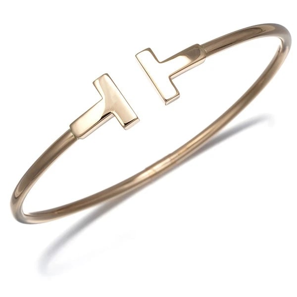 TIFFANY&CO. BRACELET WIRE BANGLE 18K 750 ROSE GOLD: Tiffany&Co. Bracelet Wire Bangle 18K 750 Rose Gold Brand: Tiffany & Co. Type: Bracelet Material: 18K / 750 / Rose Gold, Color: Rose Gold Size: Inner circumference: 15.0cmDesign width: 9.4mm Access