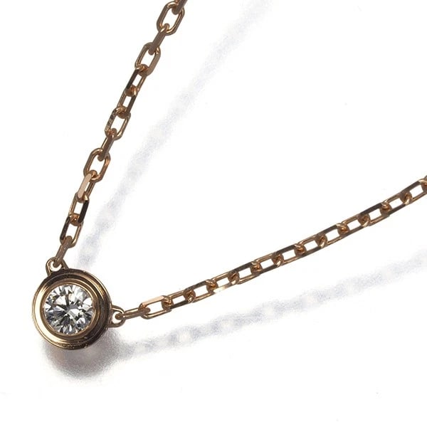 CARTIER NECKLACE DIAMOND 18K 750 ROSE GOLD: Cartier Necklace Diamond 18K 750 Rose Gold Brand: Cartier Type: Necklace Material: 18K / 750 / Rose Gold, Main Stone/Creation NATURAL Color: Rose Gold Size: Necklace length: 37 / 41cm Pendant size: Di