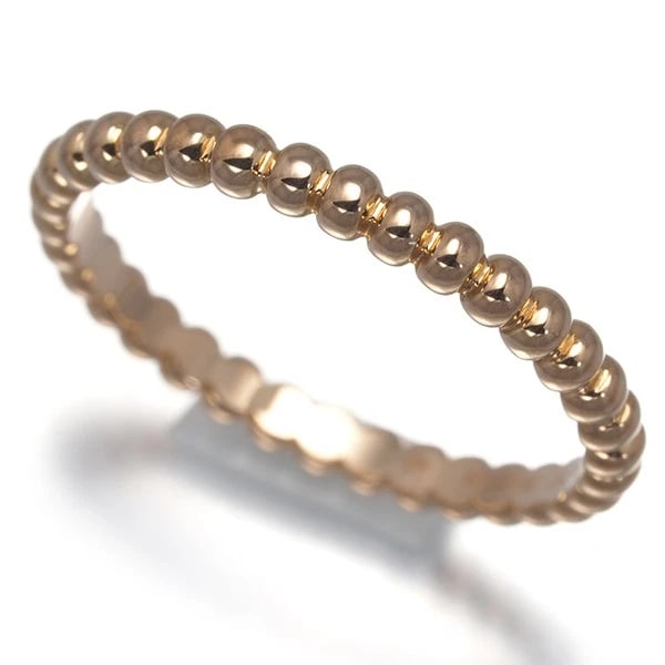 VAN CLEEF & ARPELS RING PERLEE SMALL 18K 750 ROSE GOLD: Van Cleef & Arpels Ring Perlee Small 18K 750 Rose Gold Brand: Van Cleef & Arpels Type: Ring Material: 18K / 750 / Rose Gold, Color: Rose Gold Size: US 5 Accessories: None Accessories Notic