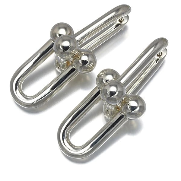 TIFFANY&CO. EARRINGS 925 STERLING SILVER: Tiffany&Co. Earrings 925 Sterling Silver Brand: Tiffany & Co. Type: Earrings Material: 925 / Sterling Silver, Color: Sterling Silver Size: Design size: 47.0 x 18.7mm Accessories: None Acce