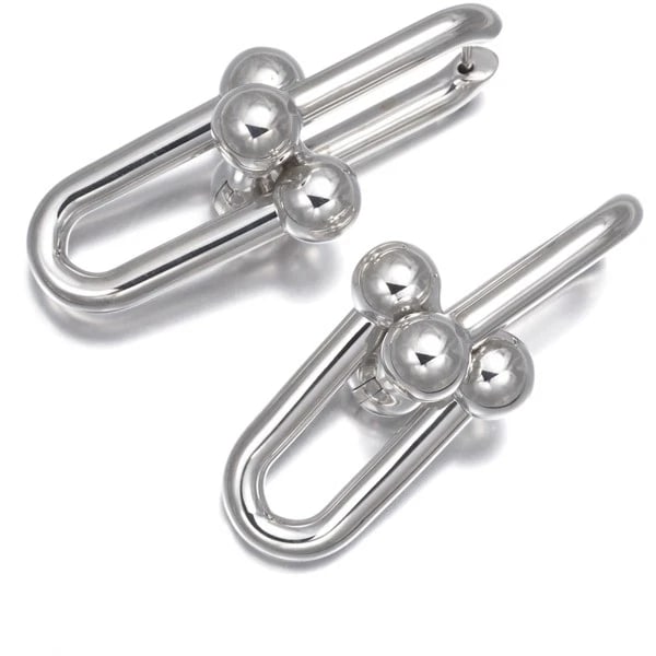 TIFFANY&CO. EARRINGS HARD WEAR LINK EXTRA: Tiffany&Co. Earrings Hard Wear Link Extra Brand: Tiffany & Co. Type: Earring Material: 925 / Sterling Silver, Color: Silver Size: Design size: length 47.5 x width 19.0 x thickness 19.0mm Accessori