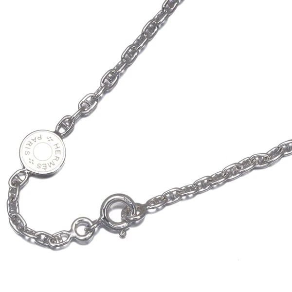 HERMES CHAIN NECKLACE CHAINE 925 STERLING SILVER: HERMES Chain Necklace Chaine 925 Sterling Silver Brand: HERMES Type: Necklace Material: 925 / Sterling Silver, Color: Silver Size: Necklace length: 40cm Necklace width: 2.3mm Clasp width: 3.8mm Ac