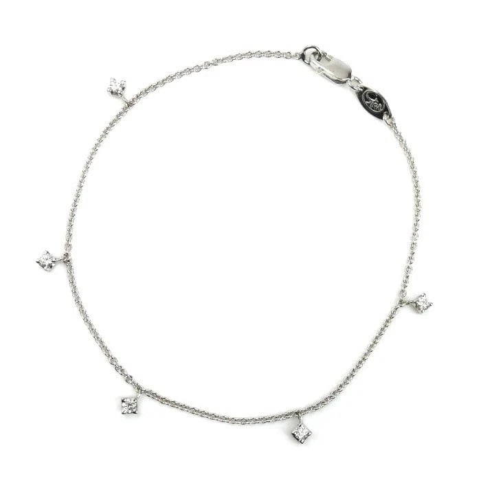 STAR JEWELRY DIAMOND BRACELET 18K WHITE GOLD: STAR JEWELRY Diamond Bracelet 18K White Gold Brand: STAR JEWELRY Type: Bracelet Material: White Gold, Main Stone/Creation Natural Color: White Gold Size: Length: approx. 6.9 inches (17.5 cm) Acces