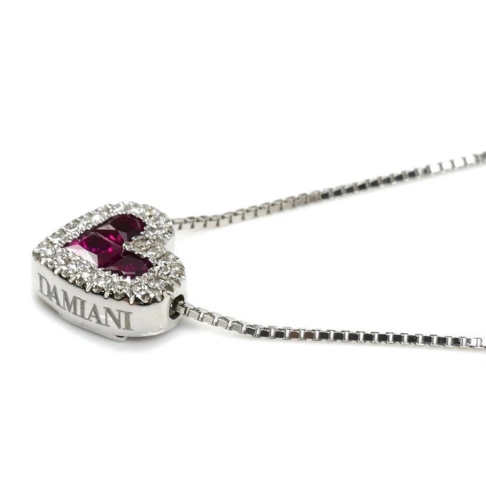 DAMIANI RUBY DIAMOND NECKLACE K18WG - 2