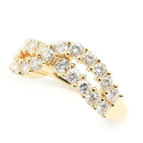 TASAKI DIAMOND WAVE RING 18K GOLD: TASAKI Diamond Wave Ring 18K Gold Brand: TASAKI Type: Ring Material: 18K Gold, Main Stone/Creation Natural Color: Yellow Gold Size: US 5.25 Accessories: None Accessories Notice: When purch