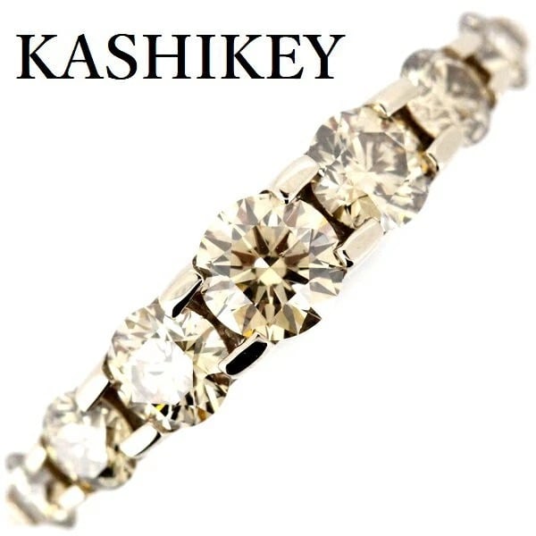 KASHIKEY DIAMOND RING K18 BROWN GOLD: Kashikey Diamond Ring K18 Brown Gold Brand: Kashikey Type: Ring Material: K18 Brown Gold, Main Stone/Creation Brown Diamond Color: Brown Gold Size: US 5.5-5.75 Accessories: None Accessorie