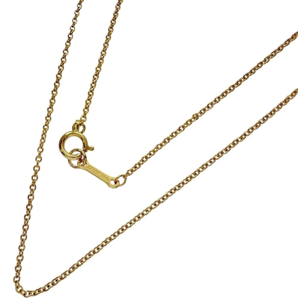 TIFFANY & CO K18 YELLOW GOLD CHAIN NECKLACE: Tiffany & Co K18 Yellow Gold Chain Necklace Brand: Tiffany & Co. Type: Necklace Material: 750 Yellow Gold, Color: Yellow Gold Size: Length: Approx. 16.1 inches (41 cm) Chain Width: Approx. 0.04 inches