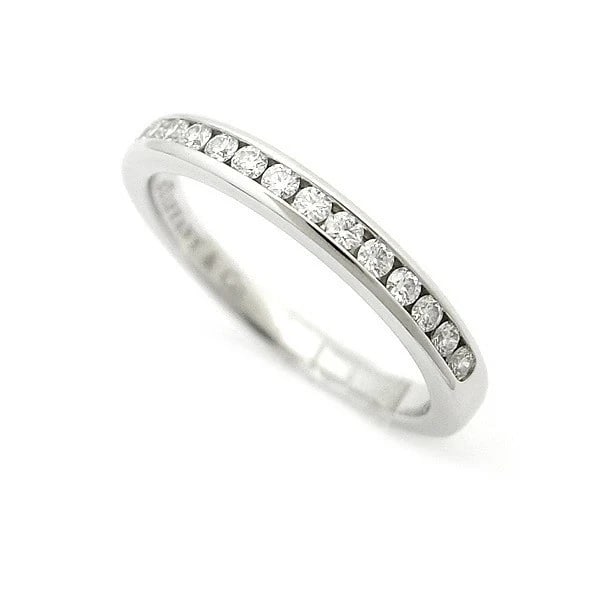 TIFFANY & CO. HALF CIRCLE DIAMOND WEDDING BAND RING PT950: Tiffany & Co. Half Circle Diamond Wedding Band Ring Pt950 Brand: Tiffany & Co. Type: Ring Material: Platinum950, Main Stone/Creation Natural Color: Silver Size: US 3.75–4 Accessories: None