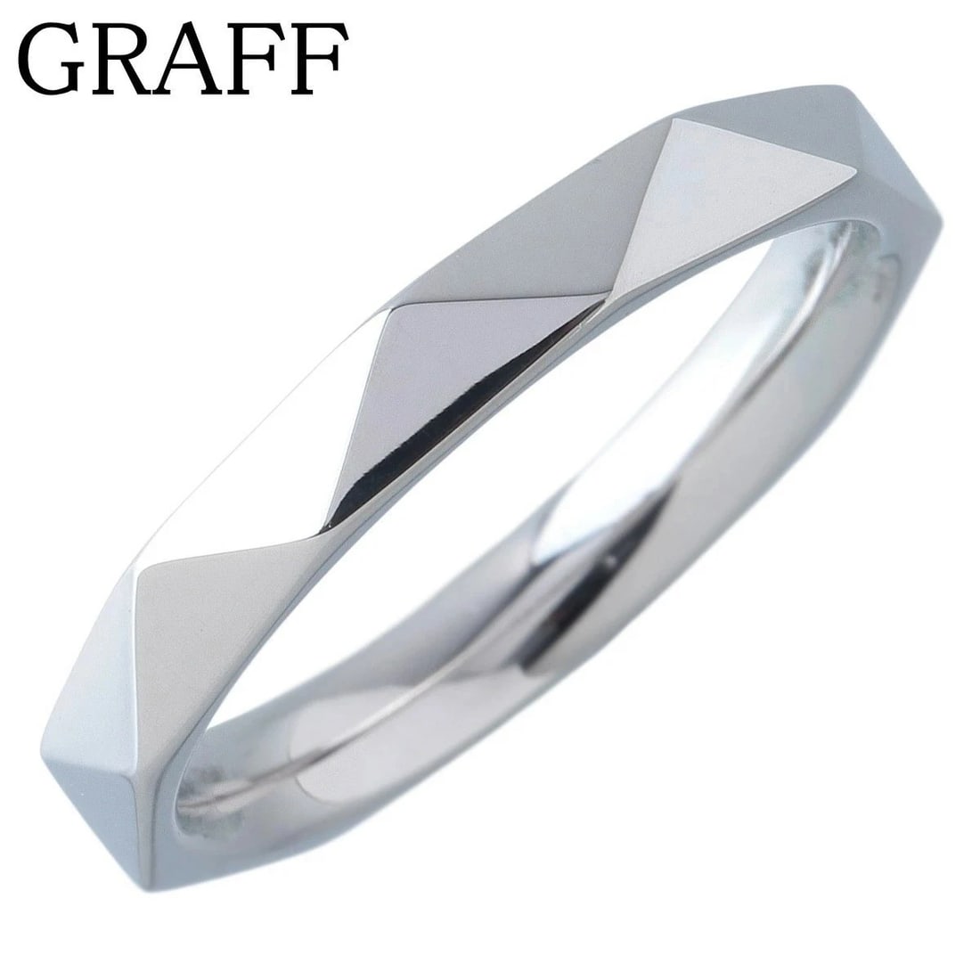 GRAFF LAURENCE WEDDING BAND RING K18 WHITE GOLD: GRAFF Laurence Wedding Band Ring K18 White Gold Brand: Graff Type: Ring Material: 18K White Gold, Color: White Gold Size: US : 6.25–6.5 Accessories: None Accessories Notice: When purchasin
