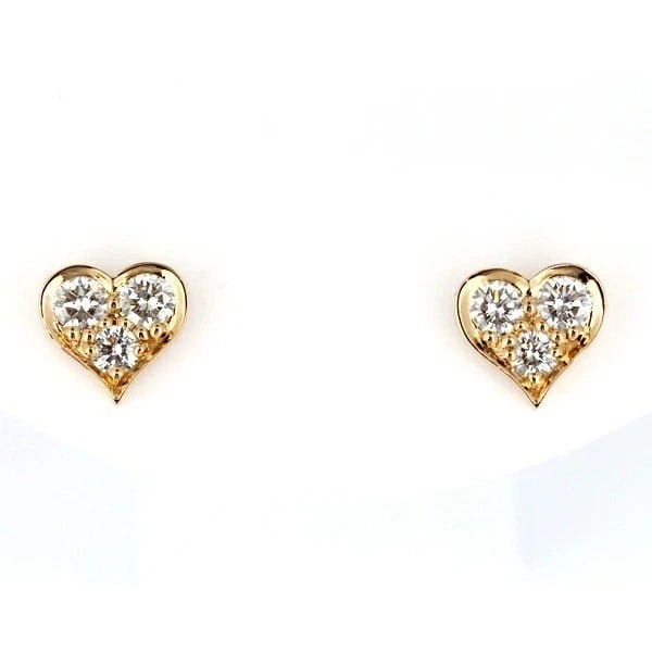 TIFFANY & CO. SENTIMENTAL HEART DIAMOND EARRINGS K18 PINK GOLD: Tiffany & Co. Sentimental Heart Diamond Earrings K18 Pink Gold Brand: Tiffany & Co. Type: Earrings Material: 18K Pink Gold, Main Stone/Creation natural Color: Pink Gold Size: Approx. 7.3 mm × 7.1 mm
