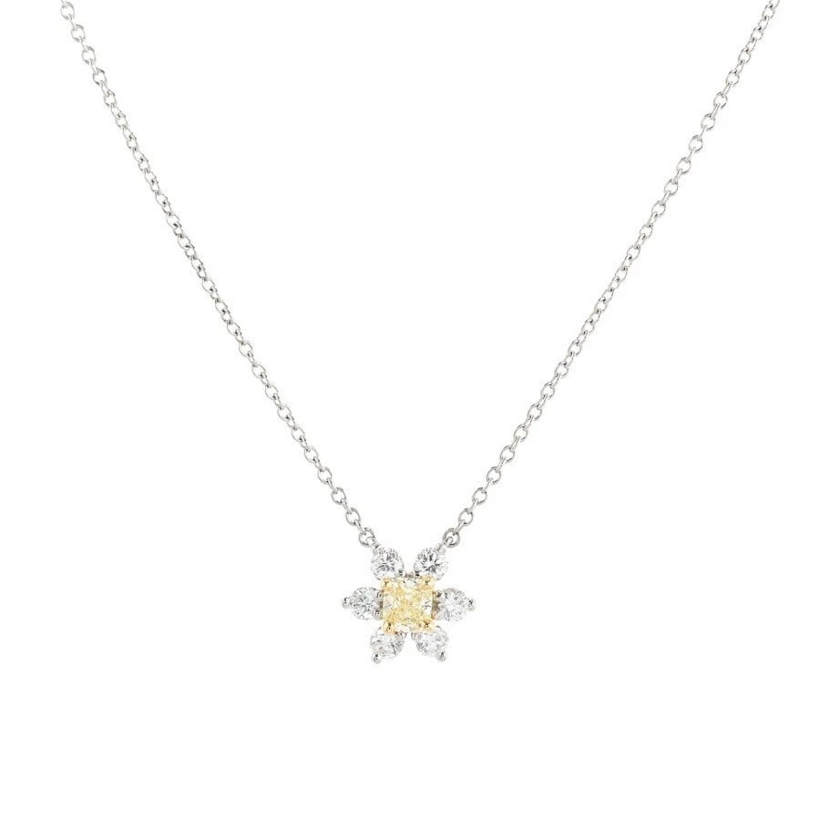 TIFFANY & CO BUTTERCUP NECKLACE PT950 K18YG: Tiffany & Co Buttercup Necklace Pt950 K18YG Brand: Tiffany & Co. Type: Necklace Material: Platinum (Pt950) / Yellow Gold (K18), Main Stone/Creation natural Color: Platinum Yellow Gold Size: Necklace L